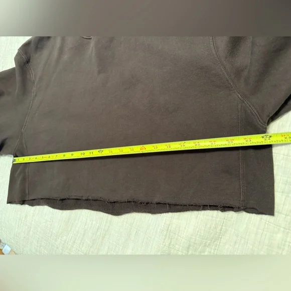 Good American Cropped Cotton Sweatshirt Size 4 - Picture 7 of 8